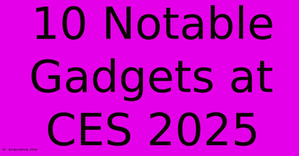 10 Notable Gadgets At CES 2025