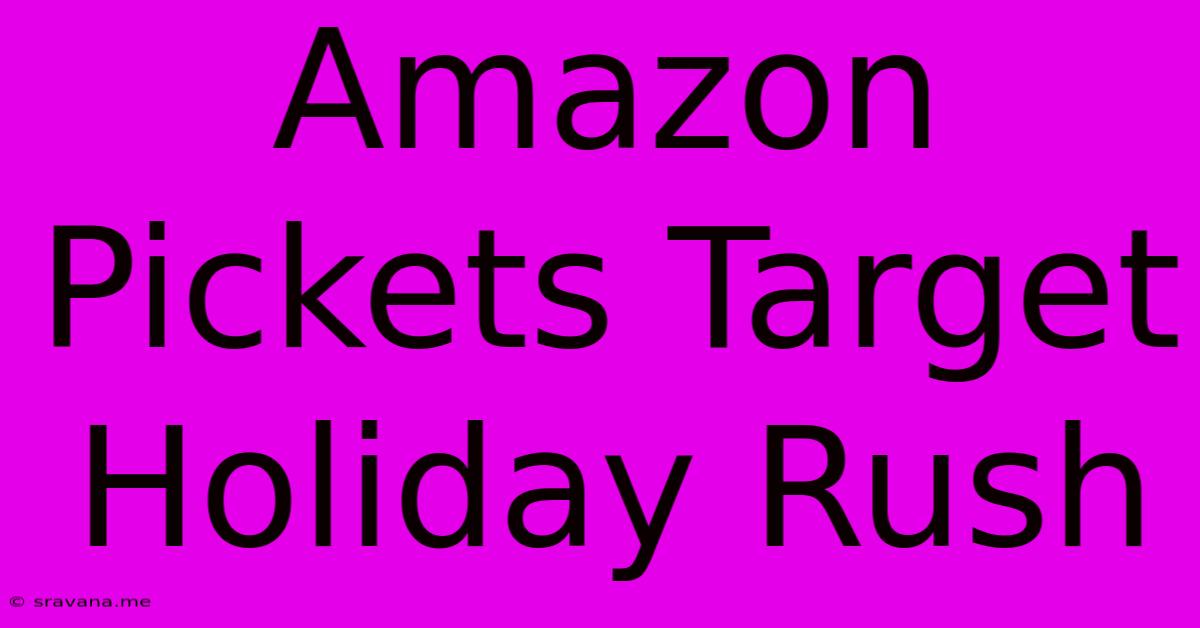 Amazon Pickets Target Holiday Rush