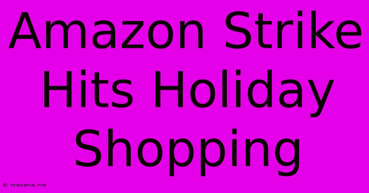 Amazon Strike Hits Holiday Shopping