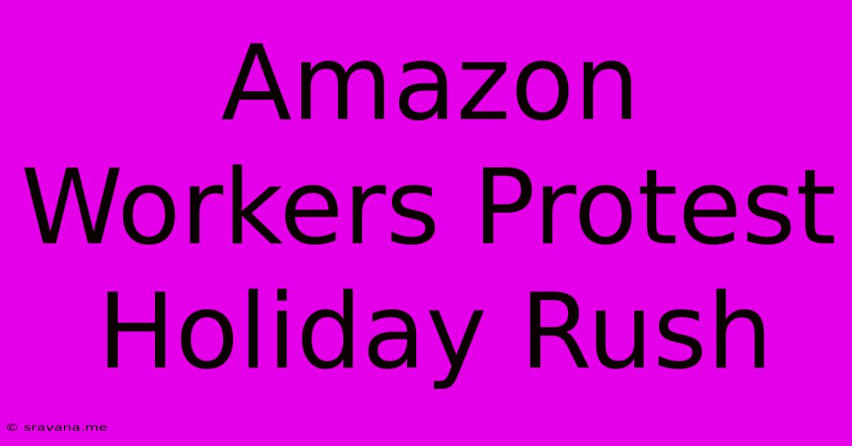 Amazon Workers Protest Holiday Rush