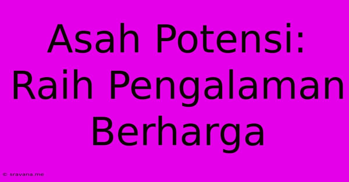 Asah Potensi: Raih Pengalaman Berharga