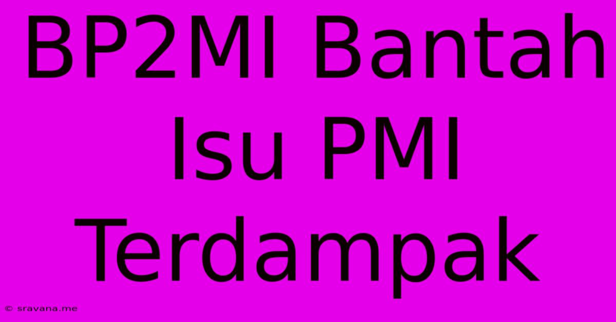 BP2MI Bantah Isu PMI Terdampak