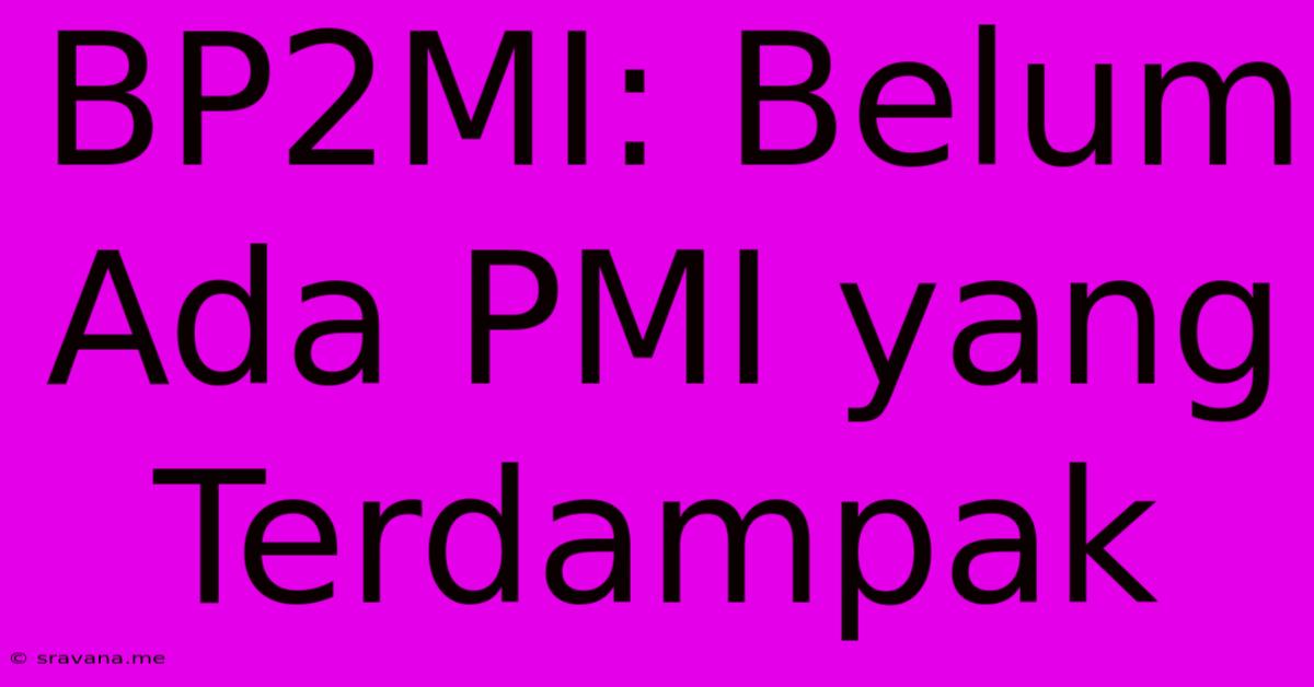 BP2MI: Belum Ada PMI Yang Terdampak