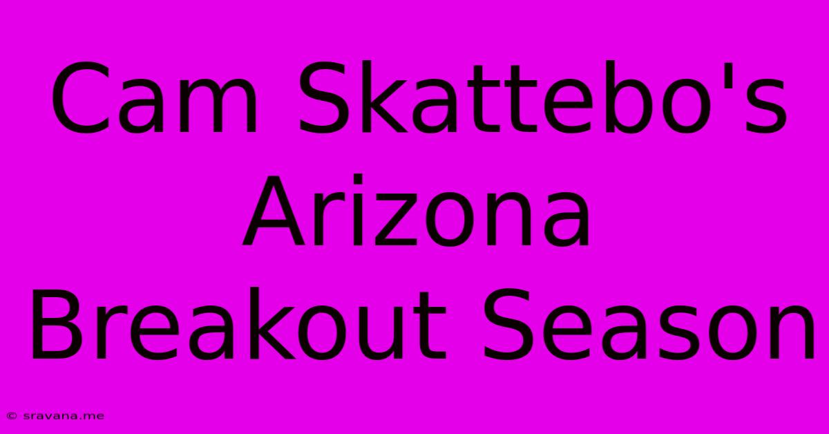 Cam Skattebo's Arizona Breakout Season