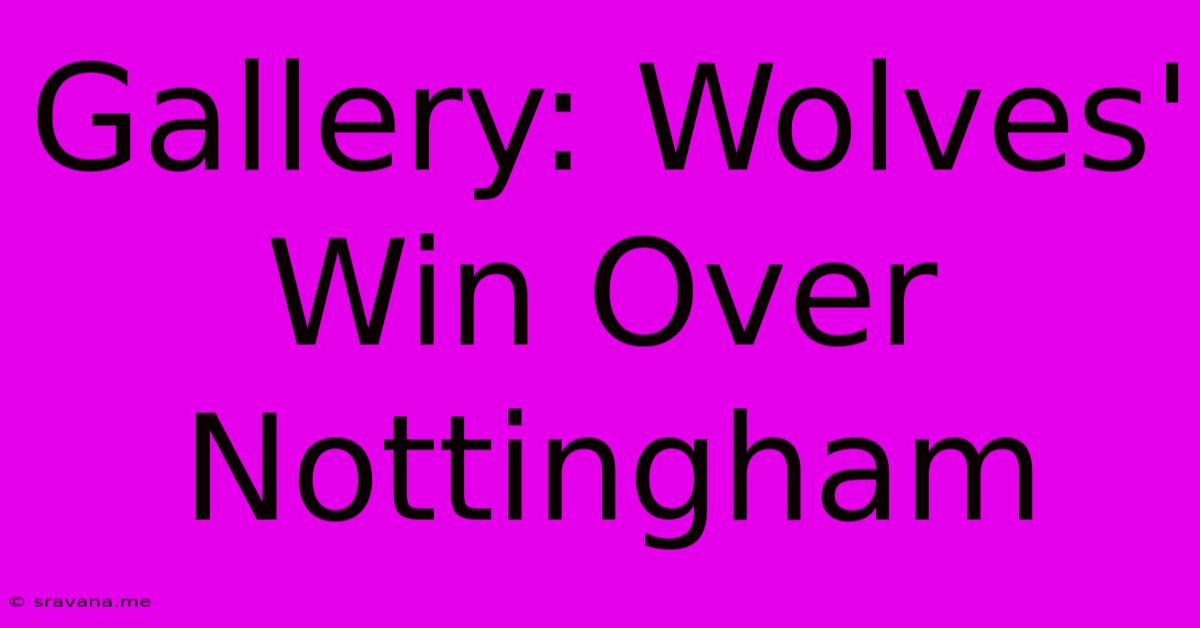 Gallery: Wolves' Win Over Nottingham