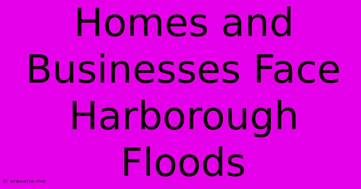 Homes And Businesses Face Harborough Floods