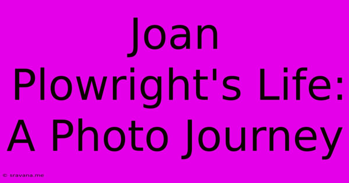 Joan Plowright's Life: A Photo Journey