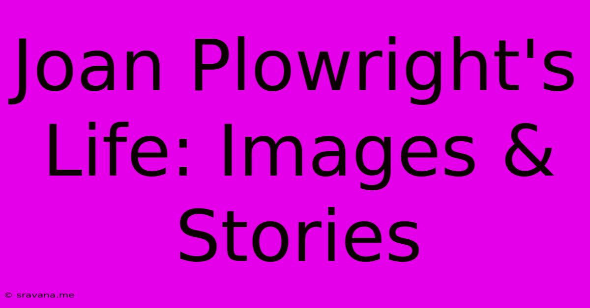 Joan Plowright's Life: Images & Stories