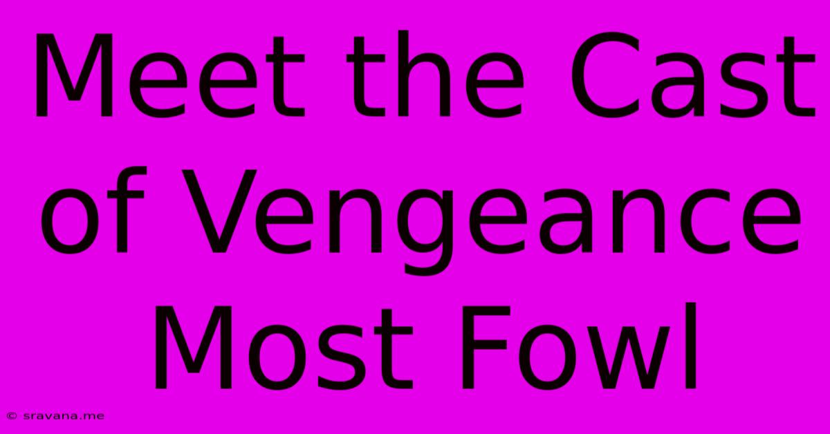 Meet The Cast Of Vengeance Most Fowl