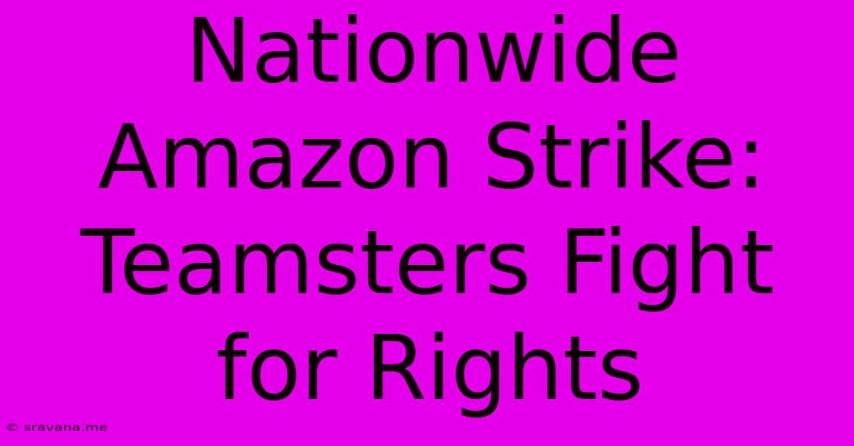 Nationwide Amazon Strike: Teamsters Fight For Rights