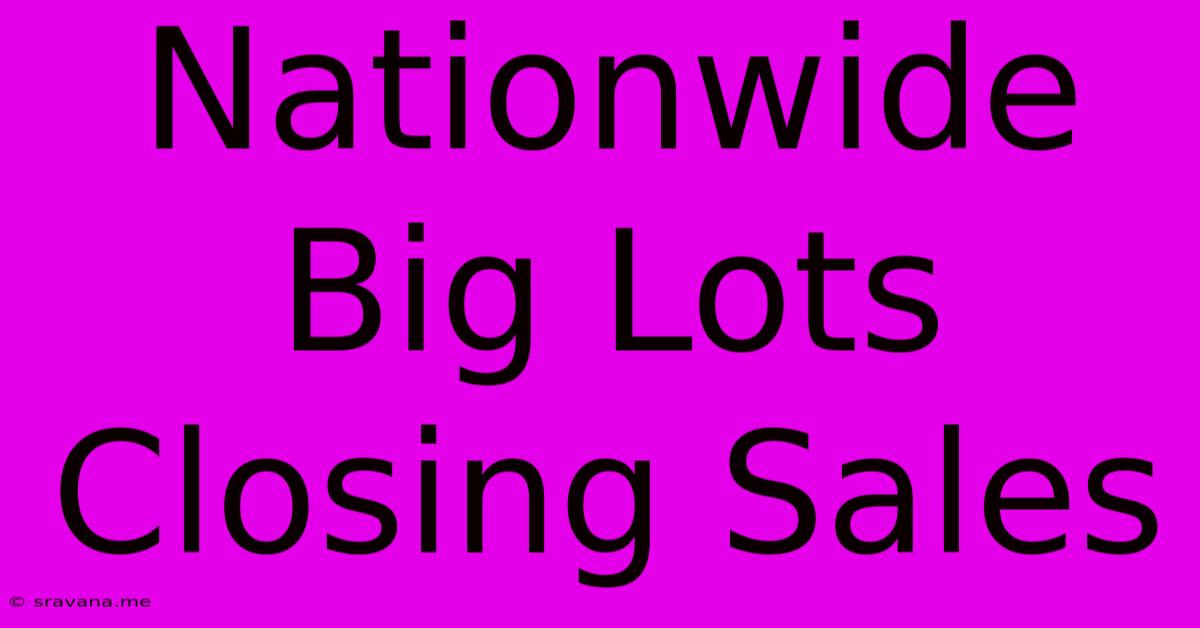 Nationwide Big Lots Closing Sales