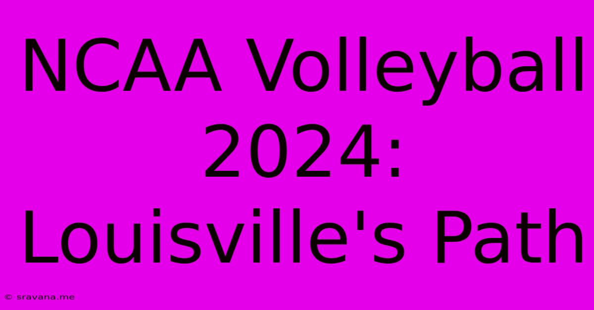 NCAA Volleyball 2024: Louisville's Path