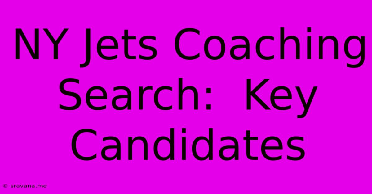 NY Jets Coaching Search:  Key Candidates