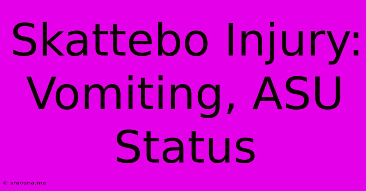 Skattebo Injury: Vomiting, ASU Status