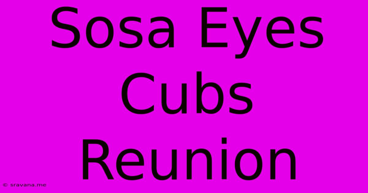 Sosa Eyes Cubs Reunion