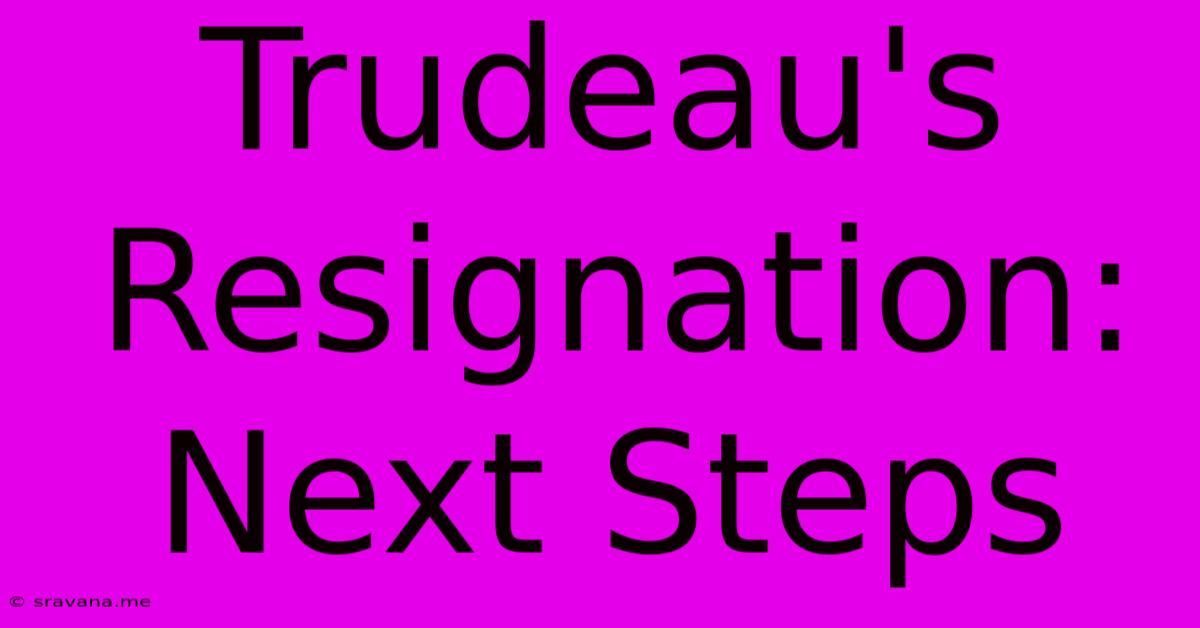 Trudeau's Resignation: Next Steps