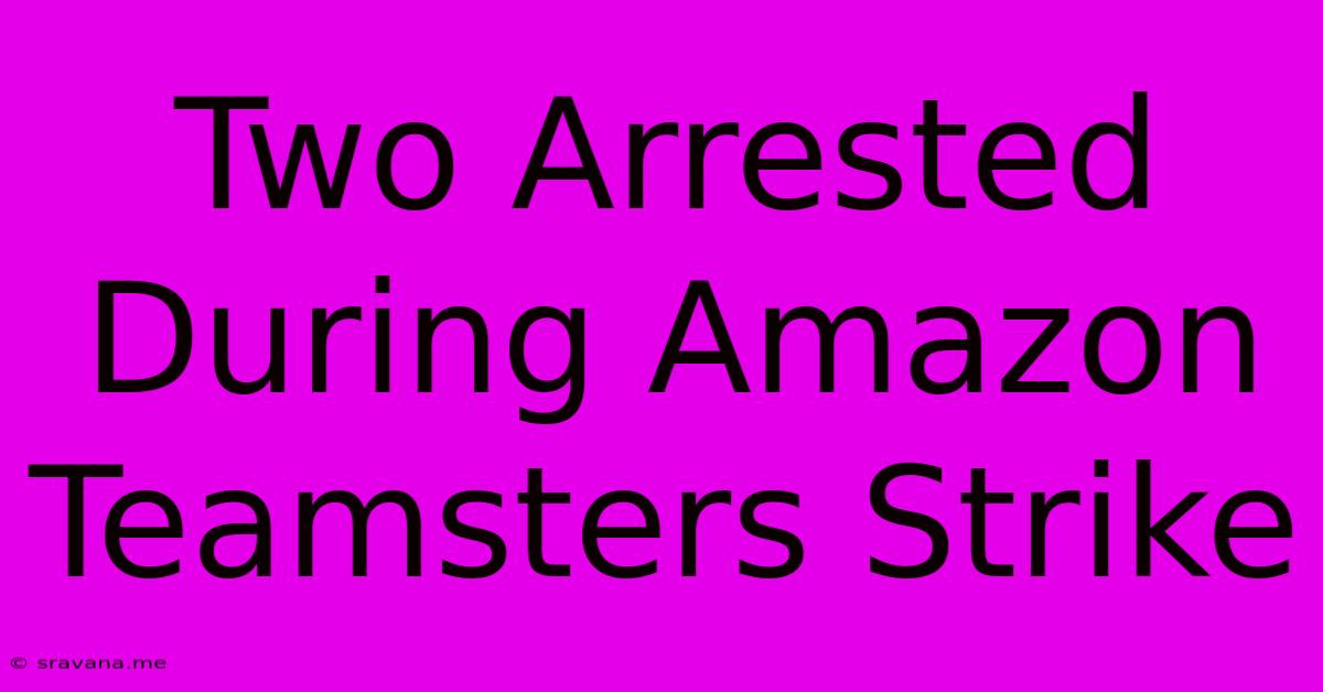 Two Arrested During Amazon Teamsters Strike